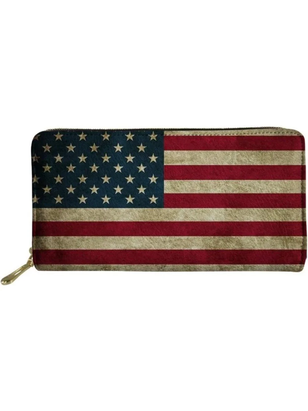 Cute Animal Print Long Wallet - Zip Around PU Leather Clutch, Travel Card Holder
